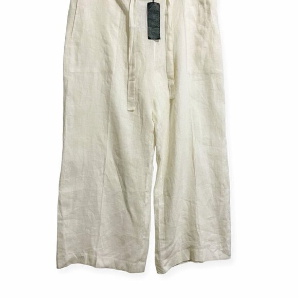 NILI LOTAN Esmae Linen Wide-leg Pants In White, Size M, New with tag‎ - Picture 8 of 16